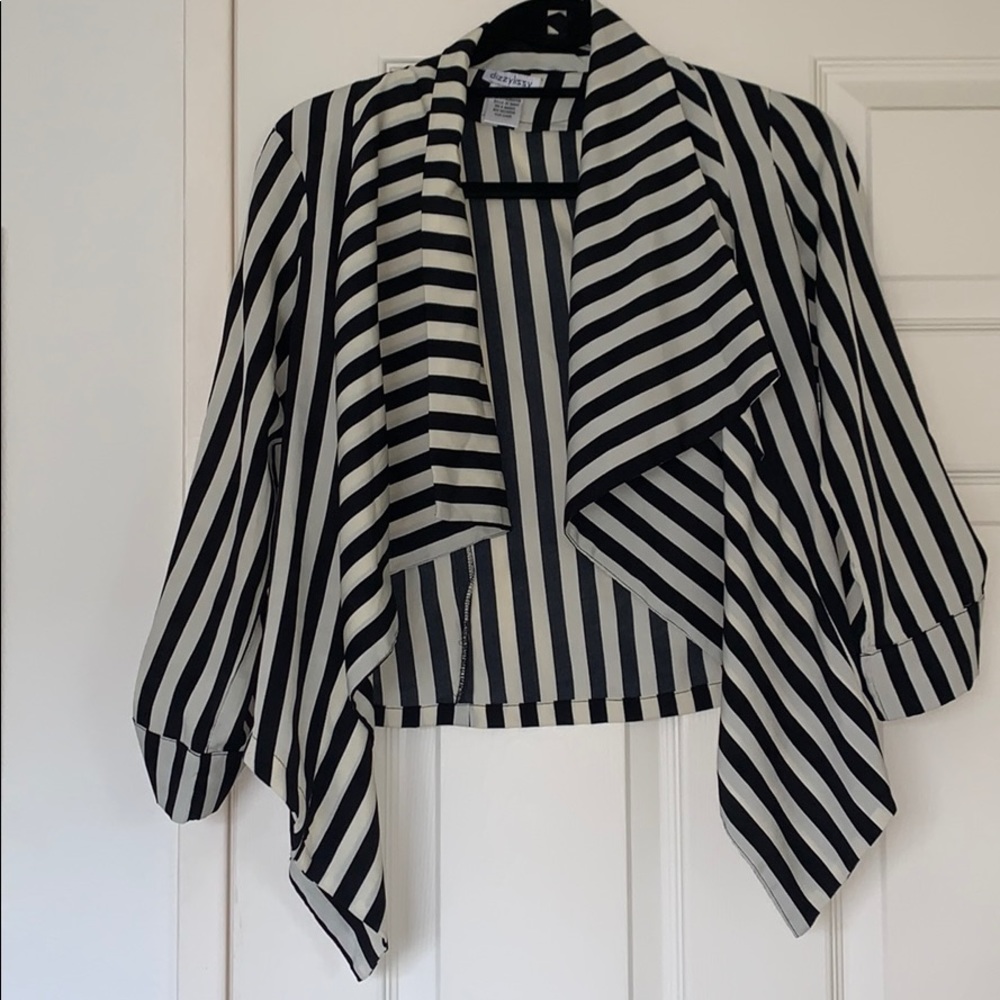 Black Striped lightweight blouse camisole
